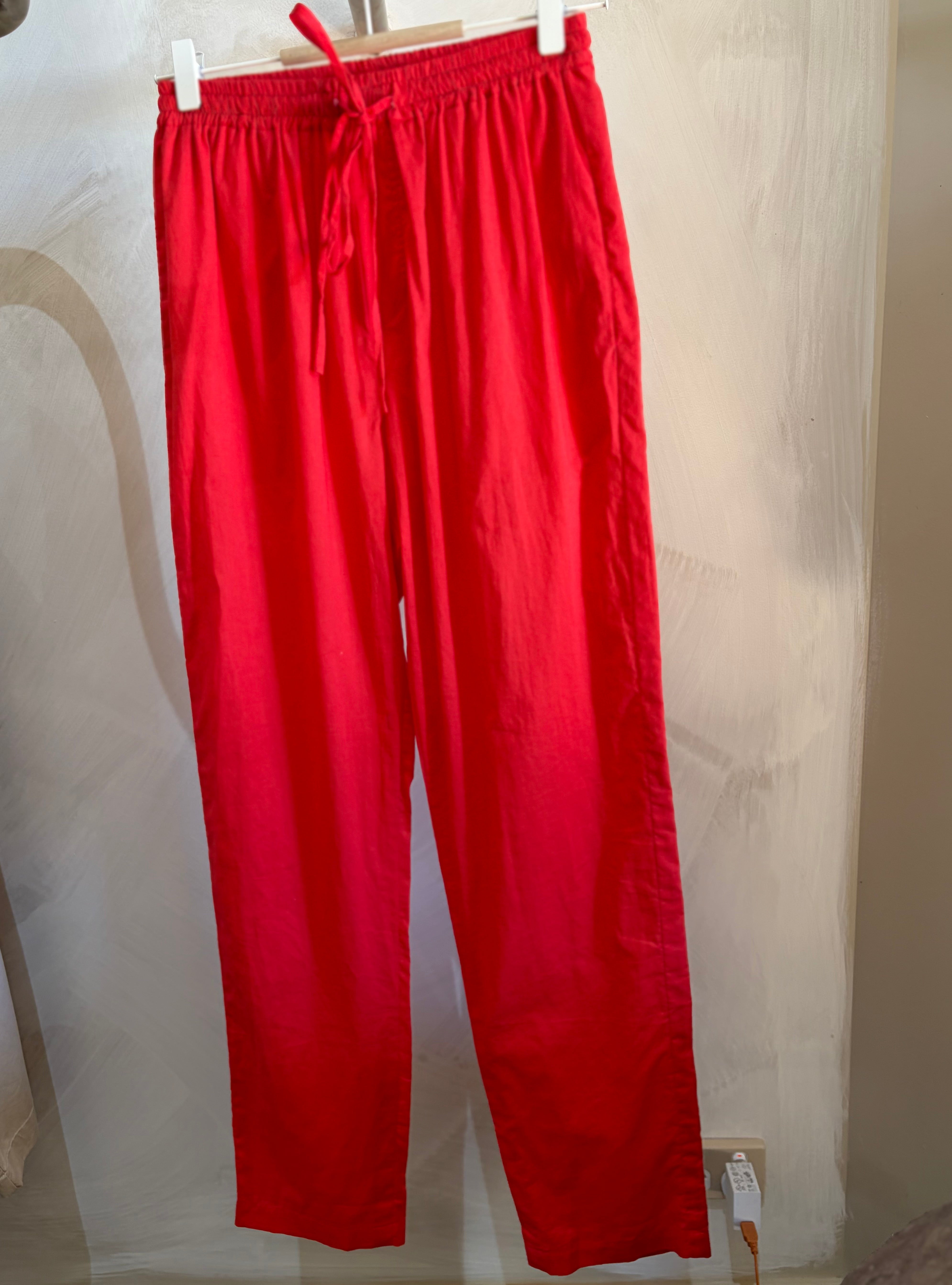 Lounge Pants Cotton Red XS/S