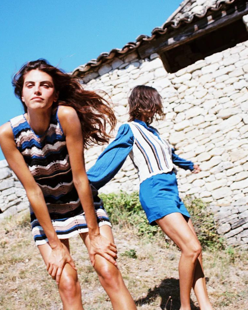 Lucy Vest - Navy Stripe