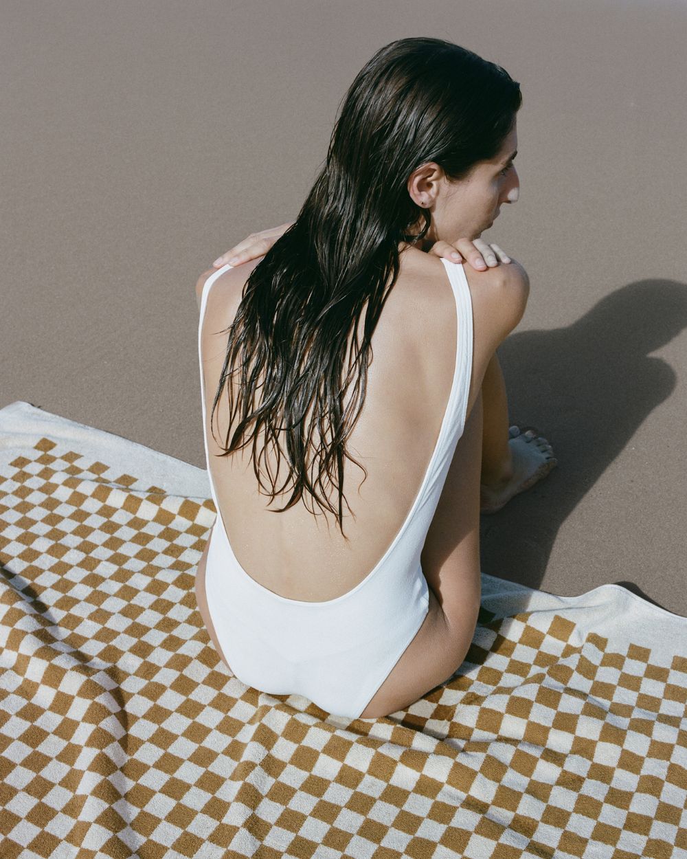 Roman Pool Towel - Cedar & Sand