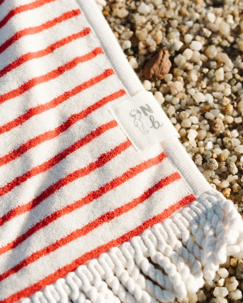 Beach Towel - Red Sea Stripe