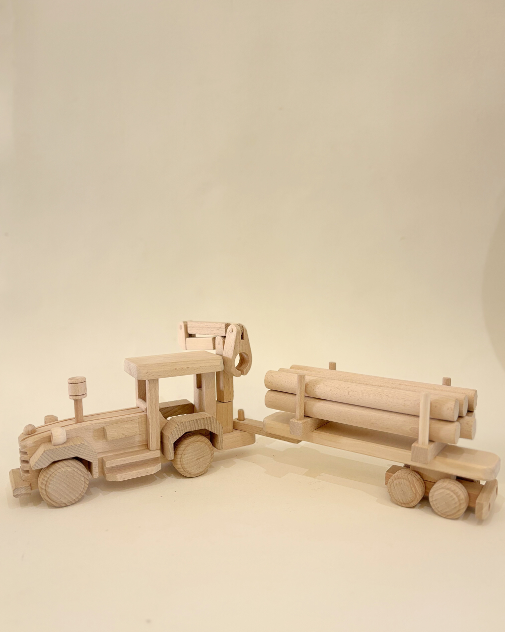 Wooden Tractor With Logs - Fergus