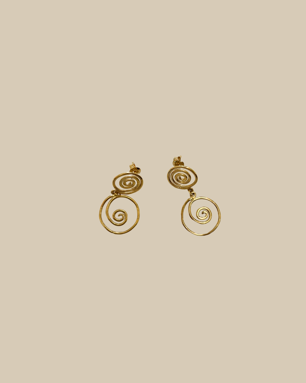 Nautilus (Swirl) Drop Earrings  - Gold