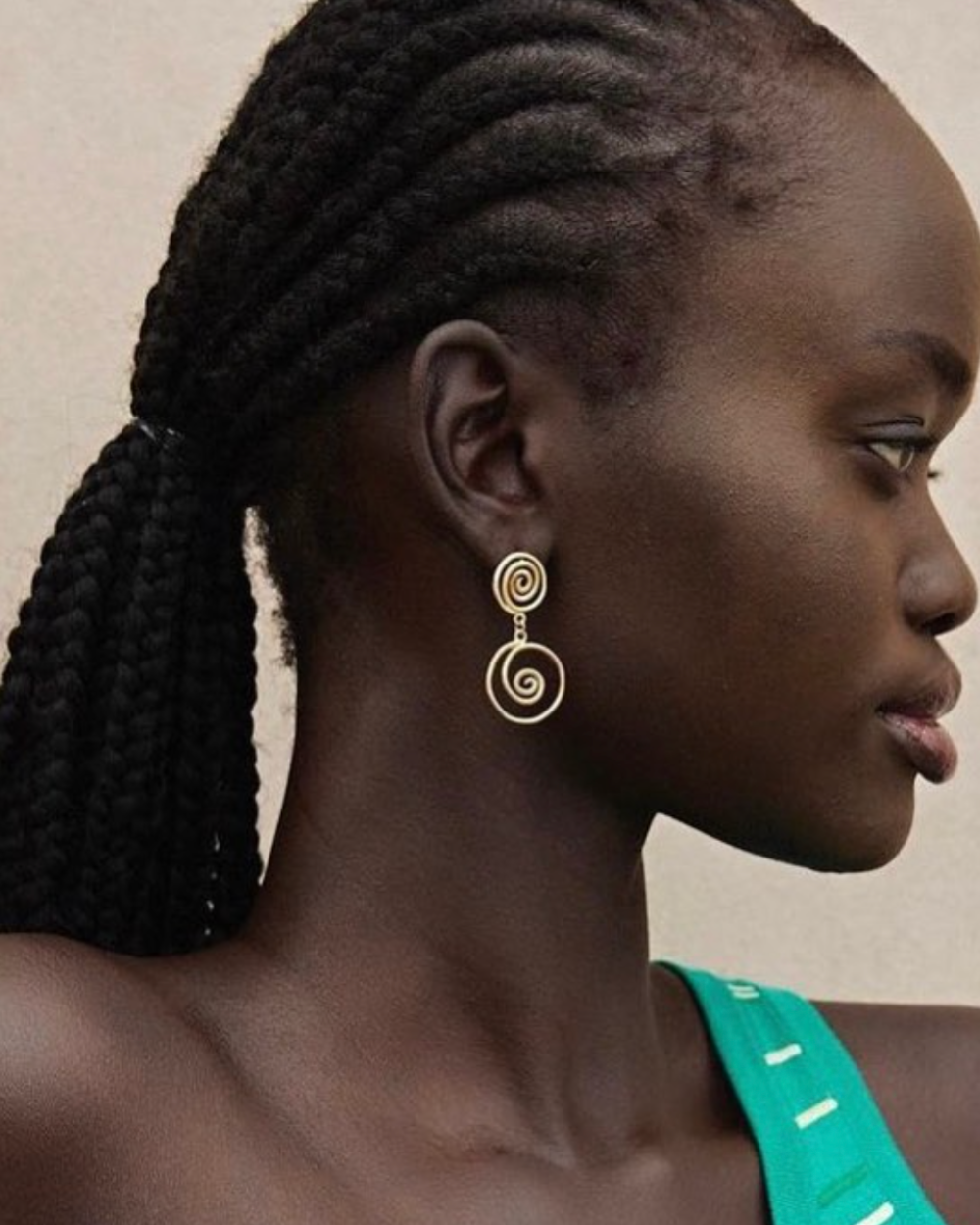 Nautilus (Swirl) Drop Earrings  - Gold