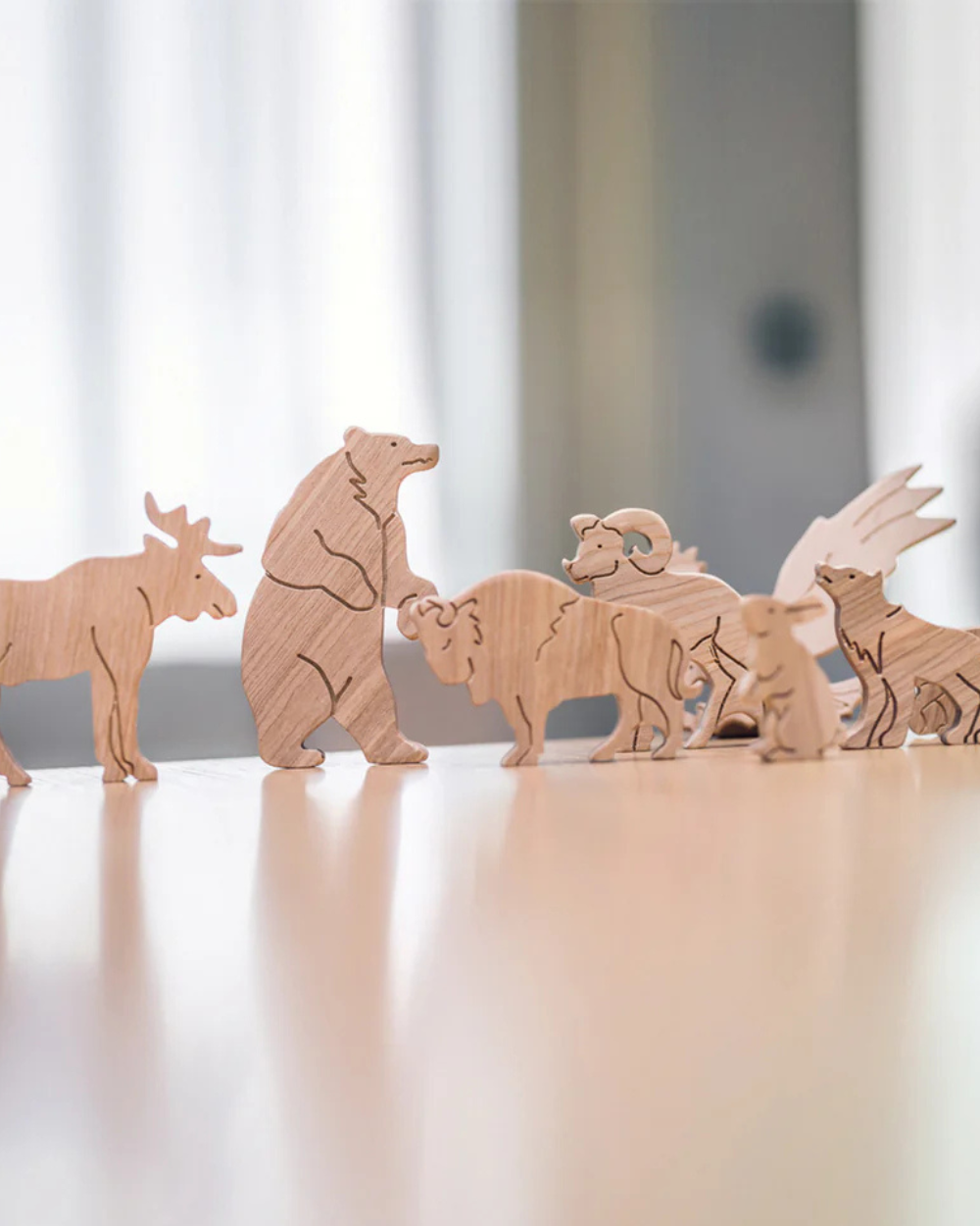 Wooden Sorting Puzzle - Animals Of North America