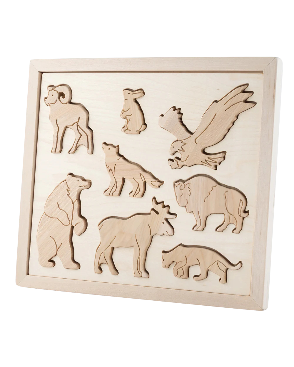 Wooden Sorting Puzzle - Animals Of North America