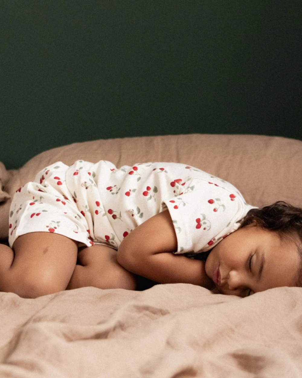 Short Sleeve Pyjama Set - Strawberry Blush Print