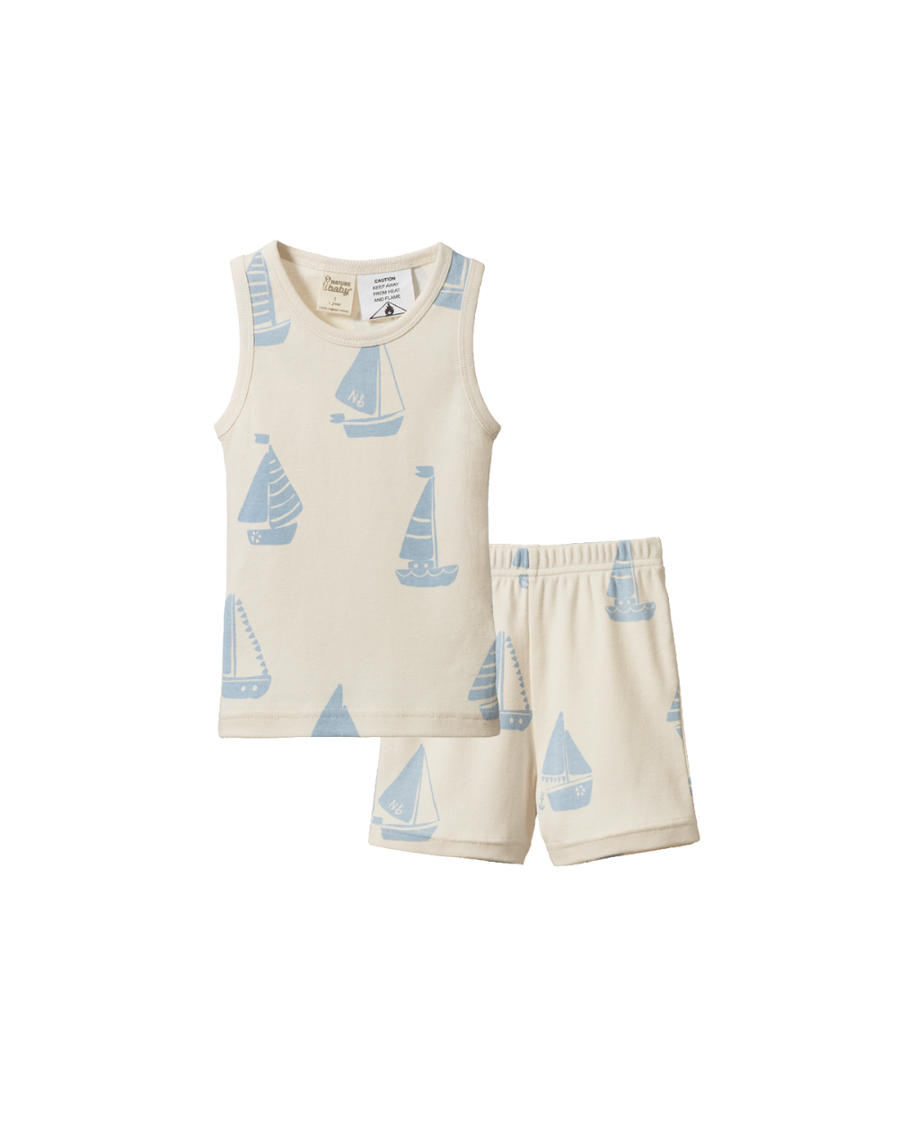 Singlet Pyjama Set - Regatta Blue Print