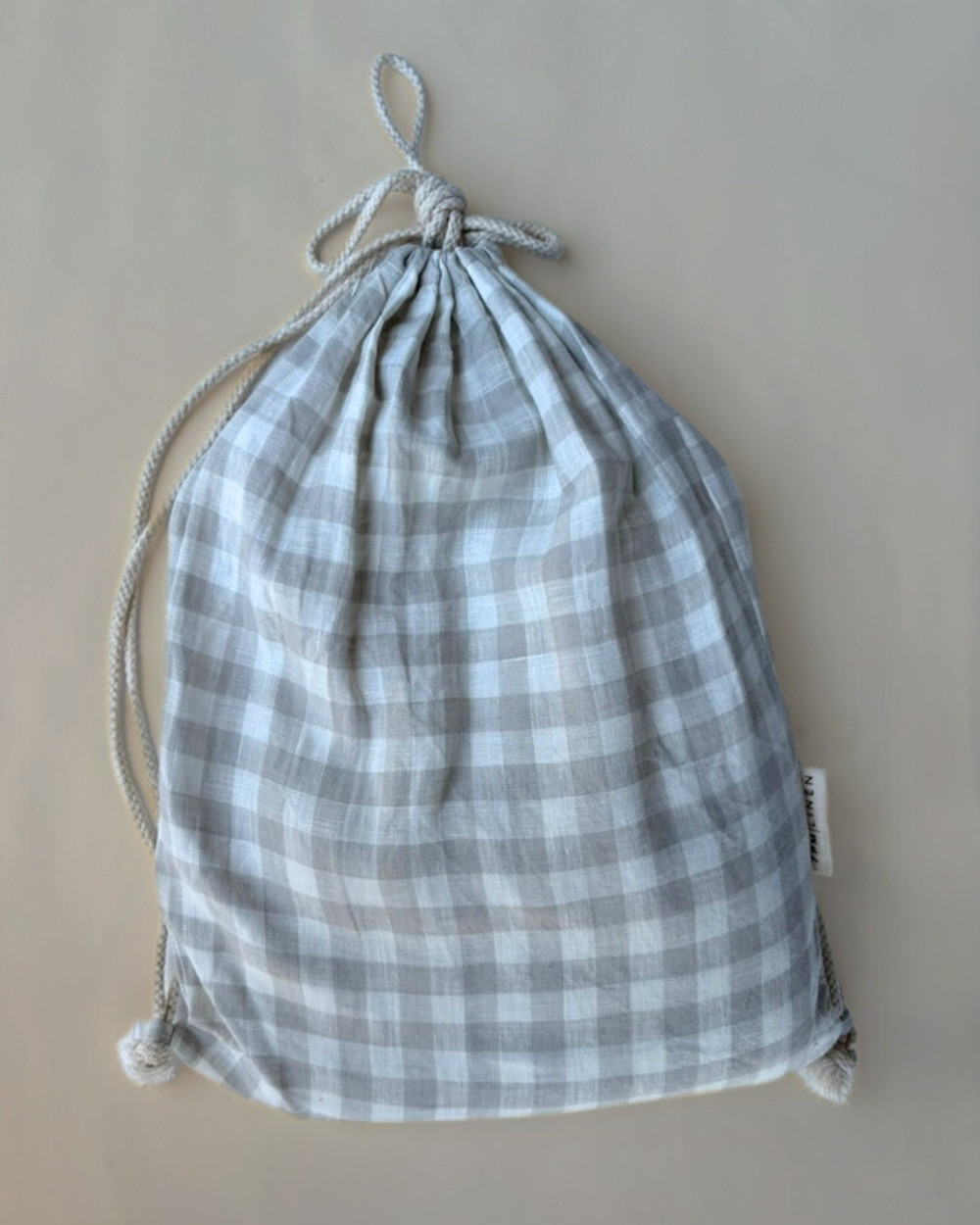 Cot Fitted Sheet - Dove Gingham