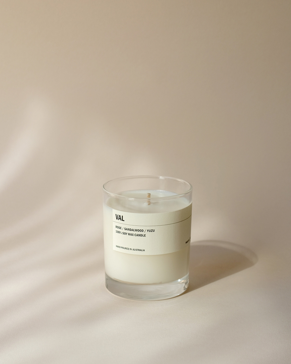 VAL: Rose / Sandalwood / Yuzu - Clear Candle 300g