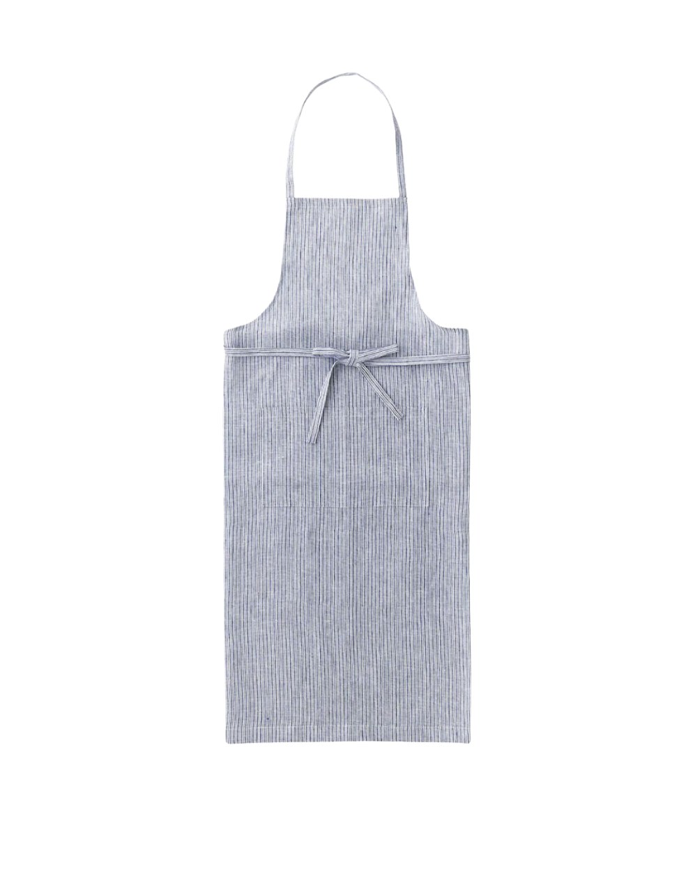 Linen Apron - Grey/White Stripe