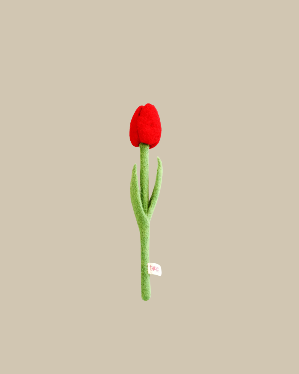 Felt Tulip Flower - Red