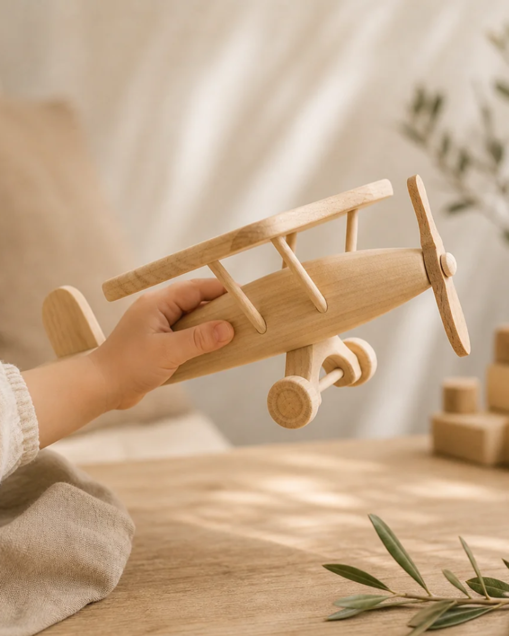 Wooden Propeller Plane - Clifford