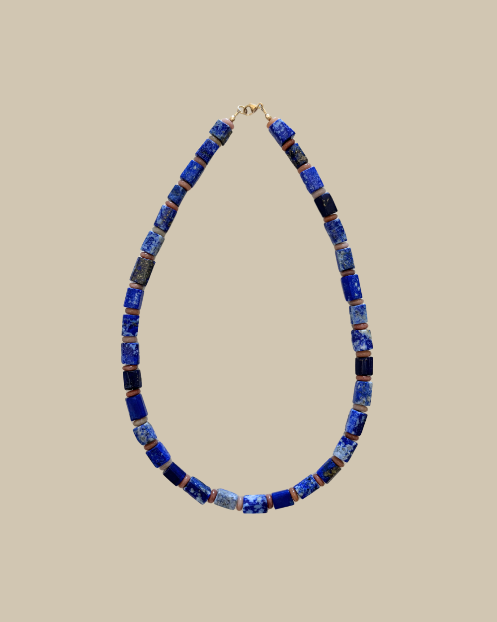 Mandrakia Necklace - Lapis Lazuli & Peach Adventurine