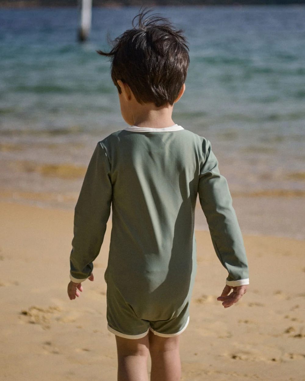 One Piece Bathing Trunks - Olive