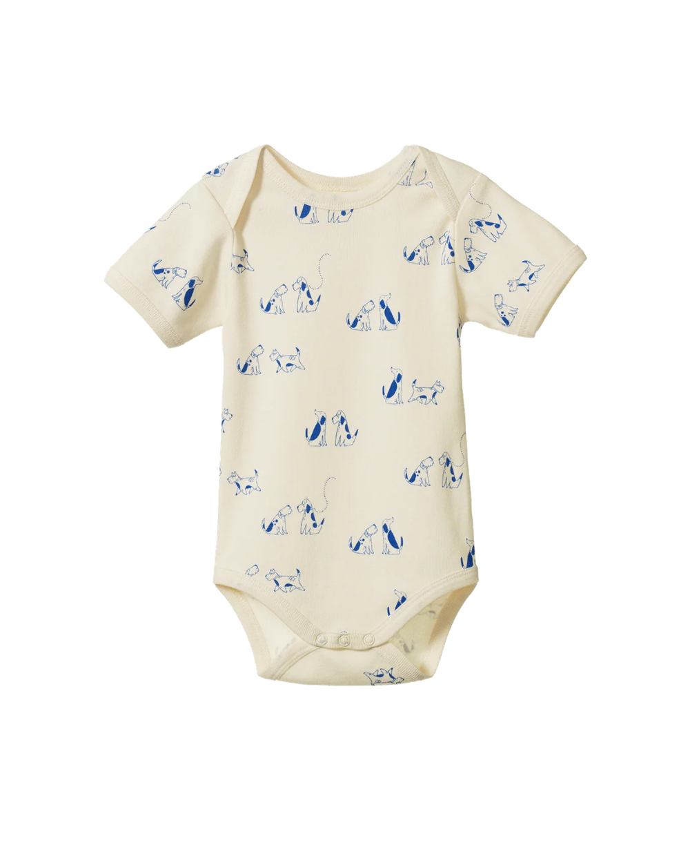 Organic Cotton Shortsleeve Bodysuit - Dog Walk Print