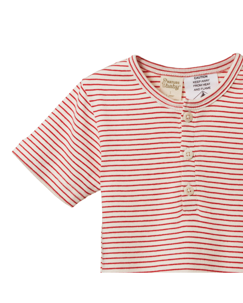 Short Sleeve Pyjama Set - Red Pinstripe