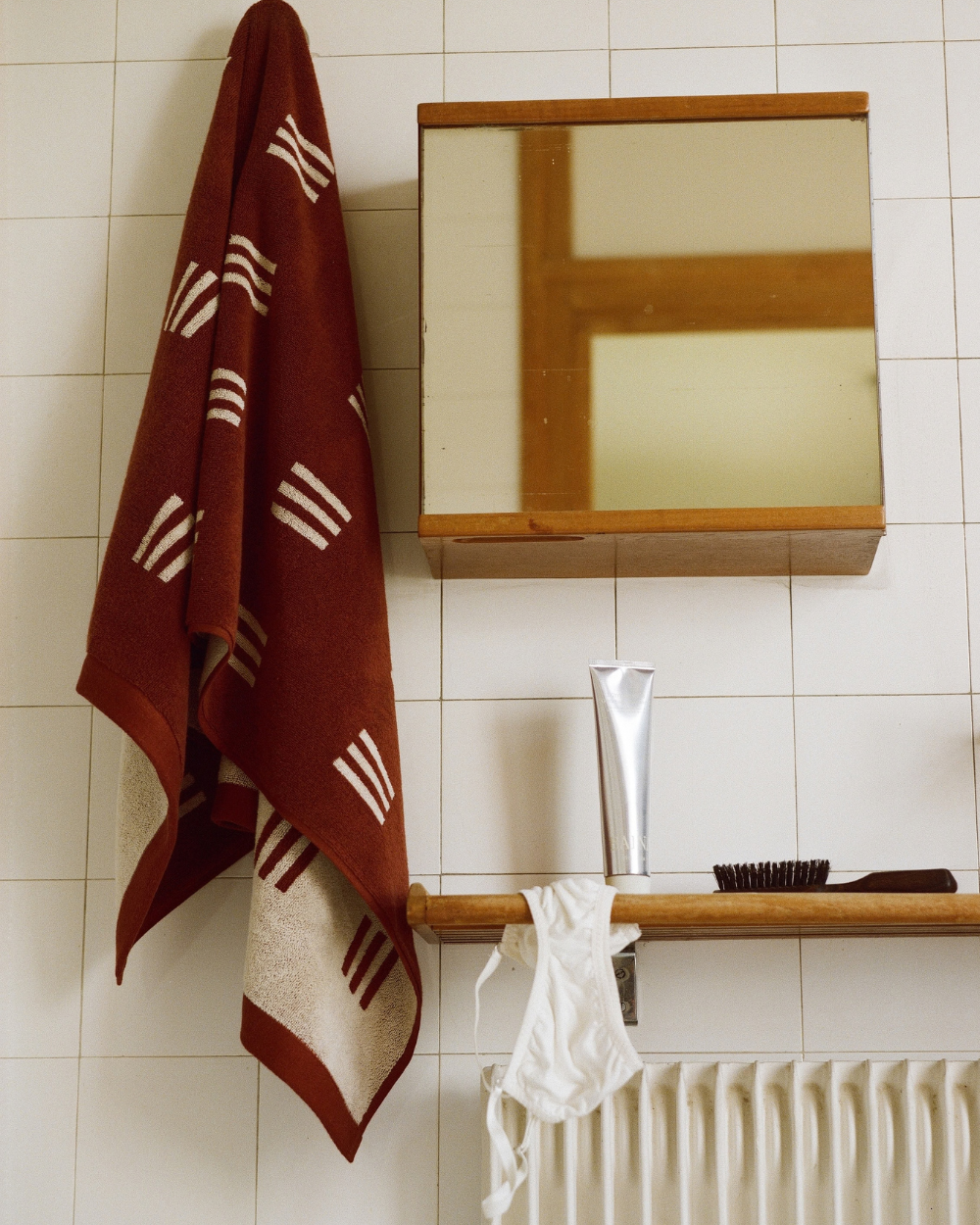 Claremont Bath Towel - Mudbrick & Crème