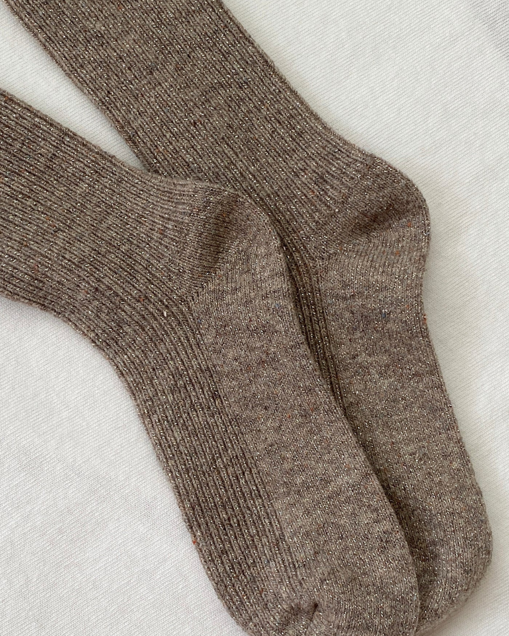 Winter Sparkle Socks - Nutmeg