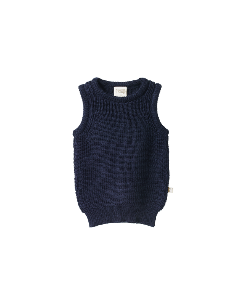 Merino Knit Vest - Navy