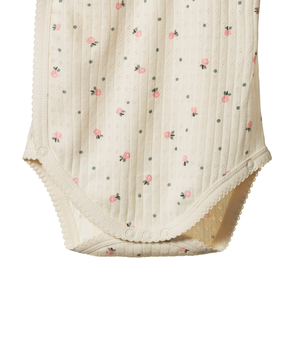 Pointelle Shortsleeve Kimono Bodysuit - Posey Blossom