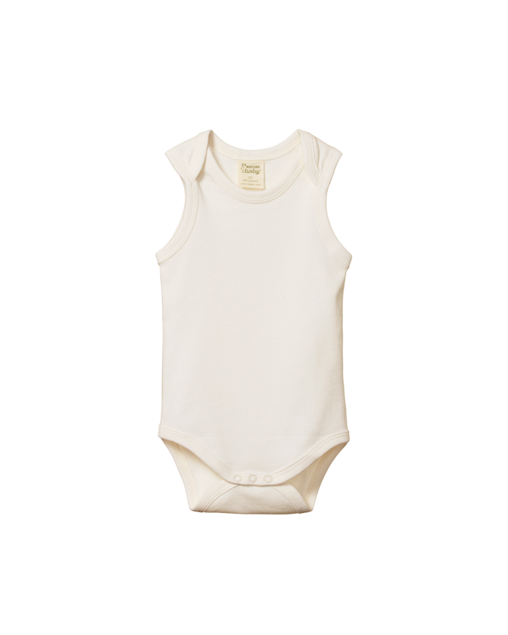 Organic Cotton Singlet Bodysuit - Natural