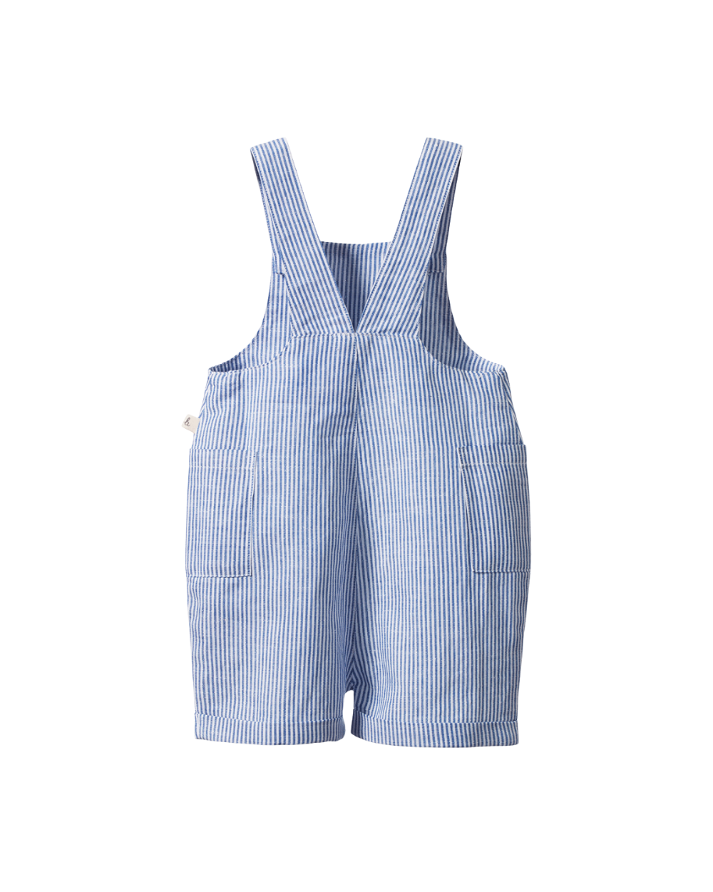 Tucker Shortie Overalls - Blue Stripe