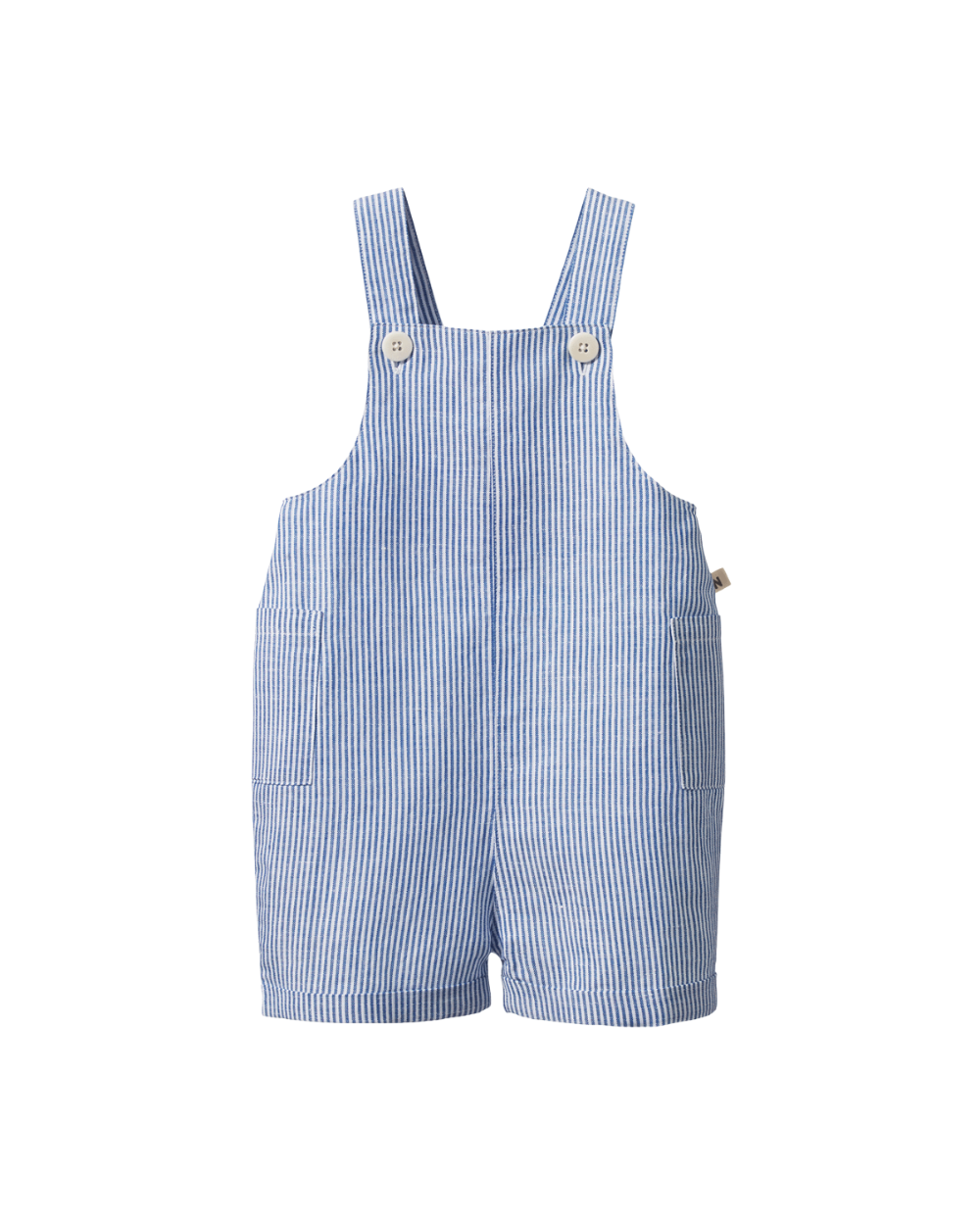 Tucker Shortie Overalls - Blue Stripe