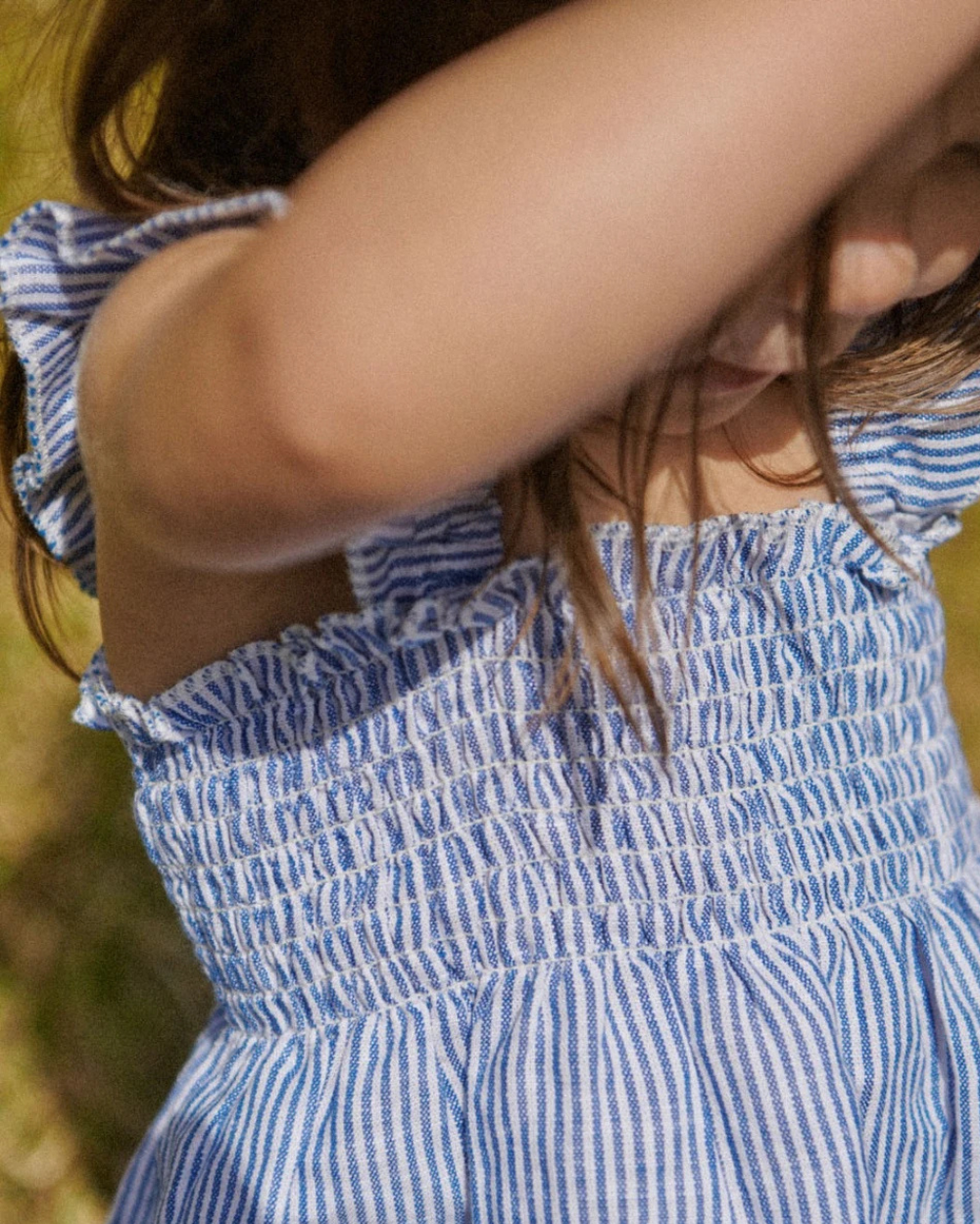 Gala Dress - Blue stripe