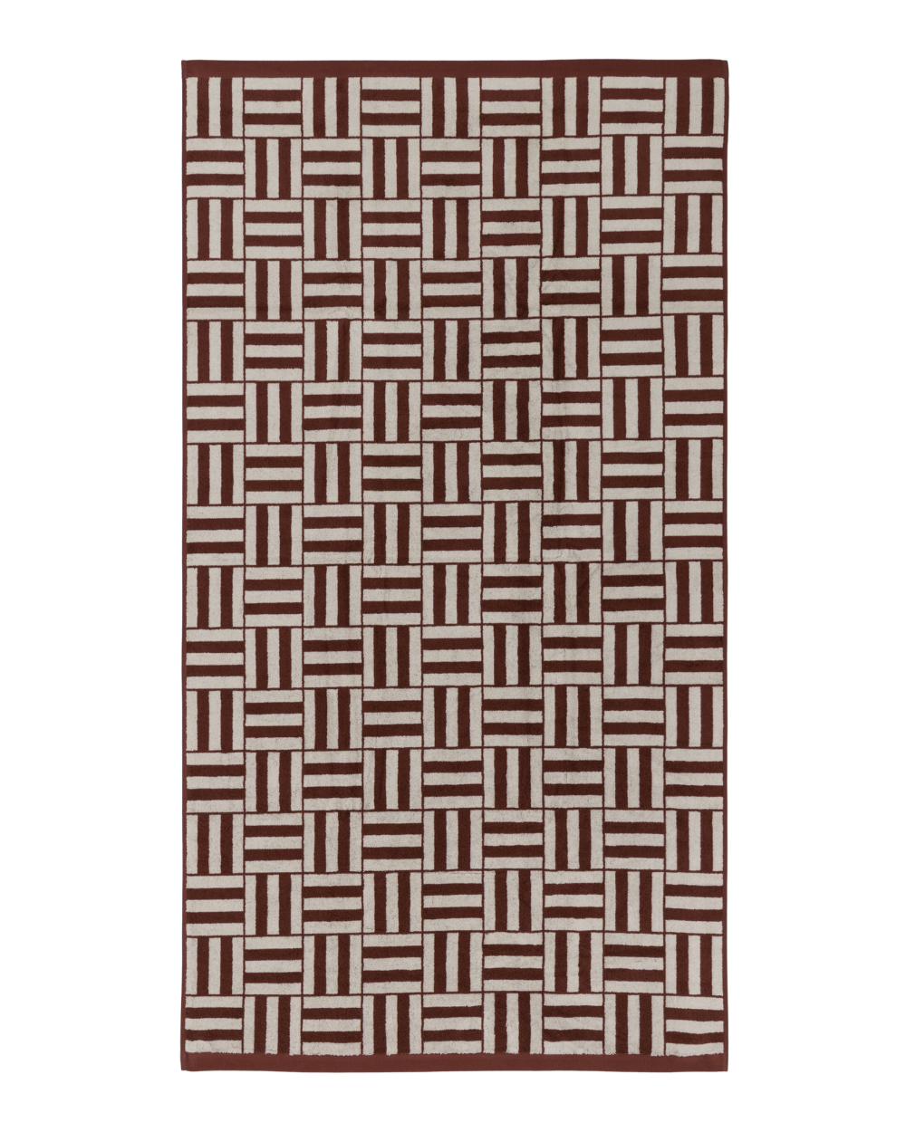 Willis Pool Towel - Mudbrick & Crème