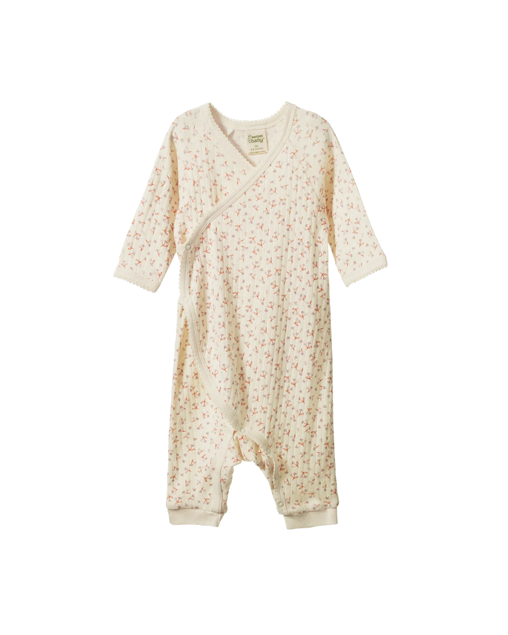 Kimono Pointelle Stretch & Grow - Dandelion Print