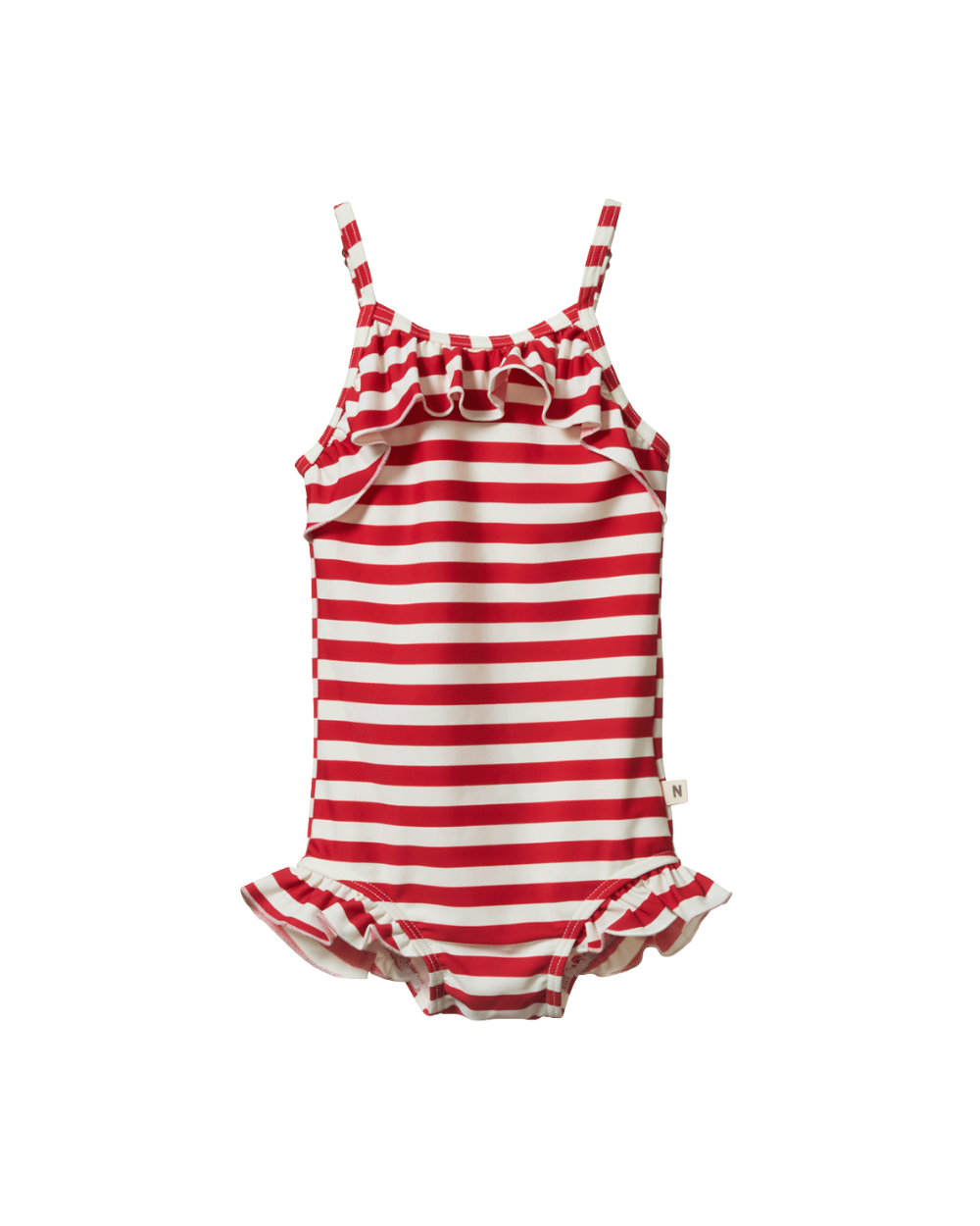Frill Swimsuit - Red Sea Stripe