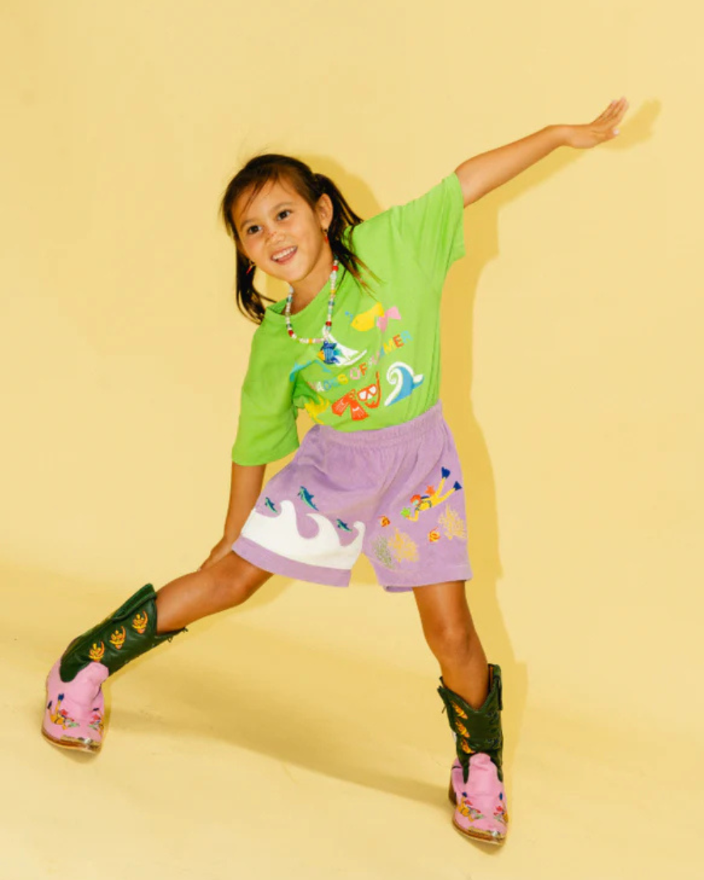 Kids Terry Scuba Shorts - Purple