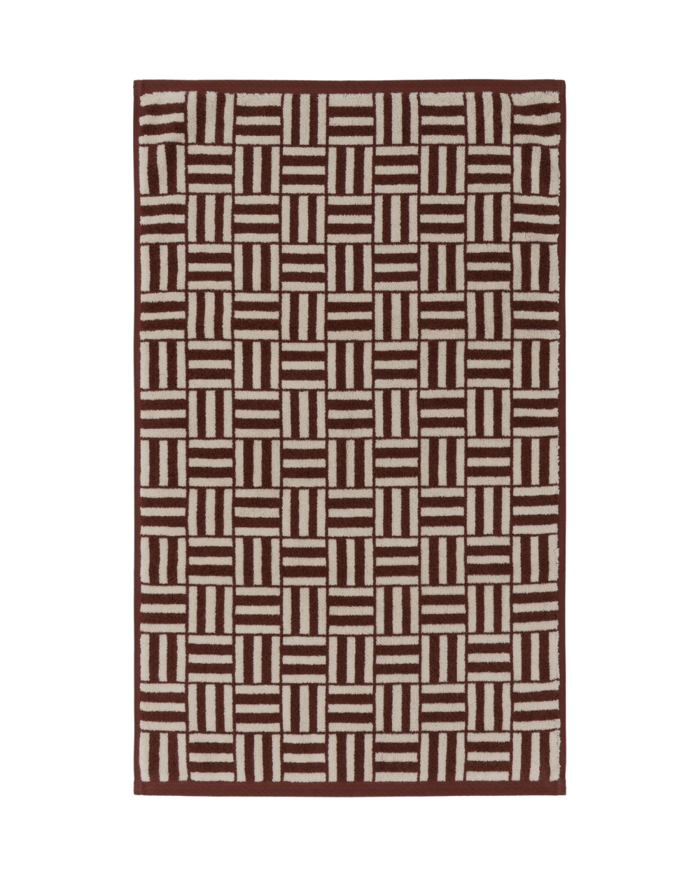 Torrens Hand Towel - Mudbrick & Crème