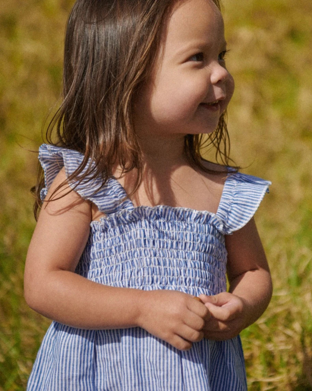 Gala Dress - Blue stripe