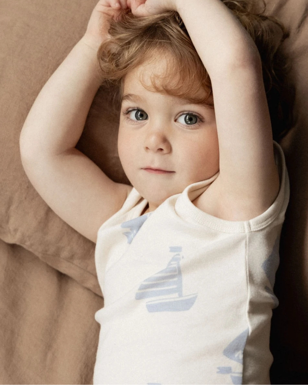 Singlet Pyjama Set - Regatta Blue Print