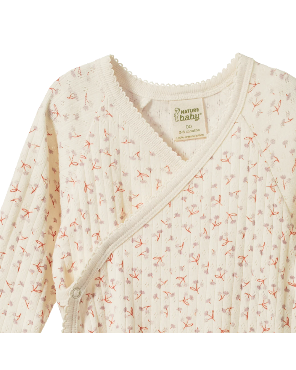 Kimono Pointelle Stretch & Grow - Dandelion Print