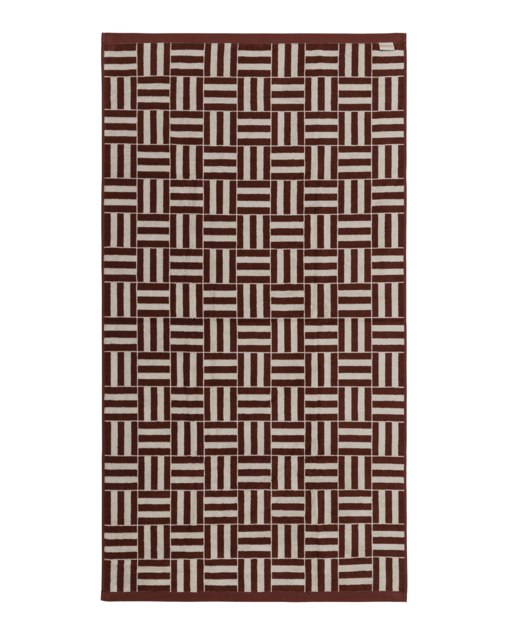 Willis Pool Towel - Mudbrick & Crème