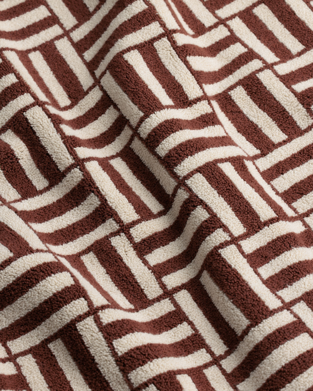 Saroma Bath Mat - Mudbrick & Crème