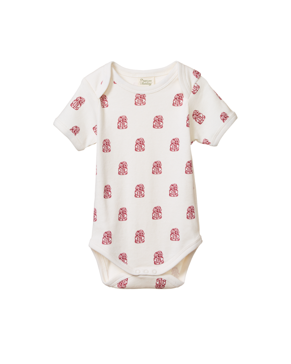 Organic Cotton Shortsleeve Bodysuit - Tiki Print