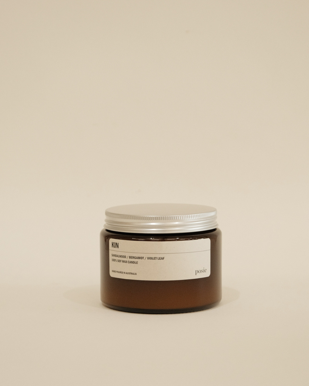 KIN: Sandalwood / Bergamot / Violet Leaf - Amber Candle 500g