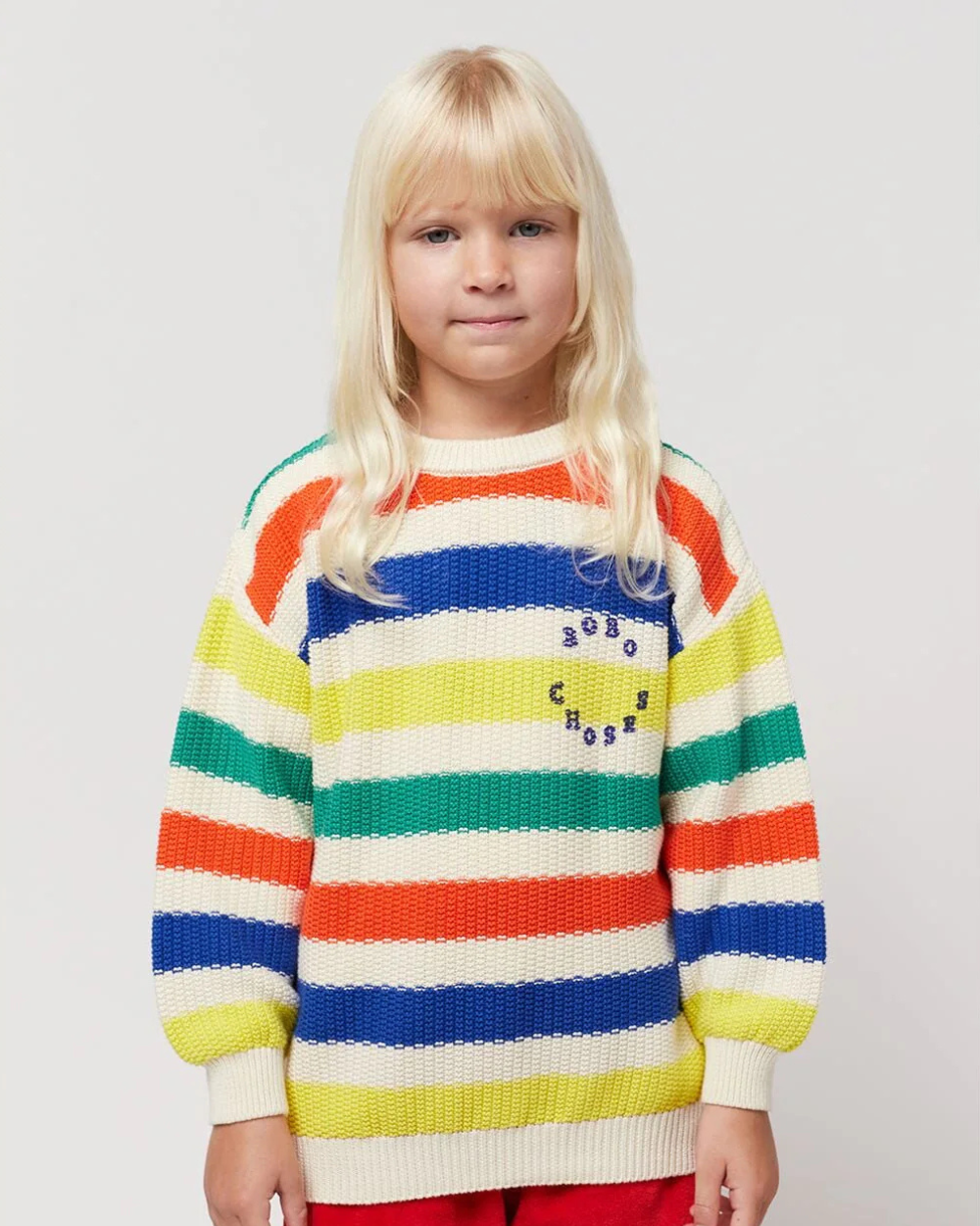 Multicoloured Stripes Knit Jumper