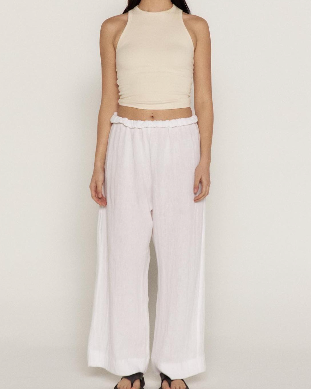 The Trouser - Cream Gauze