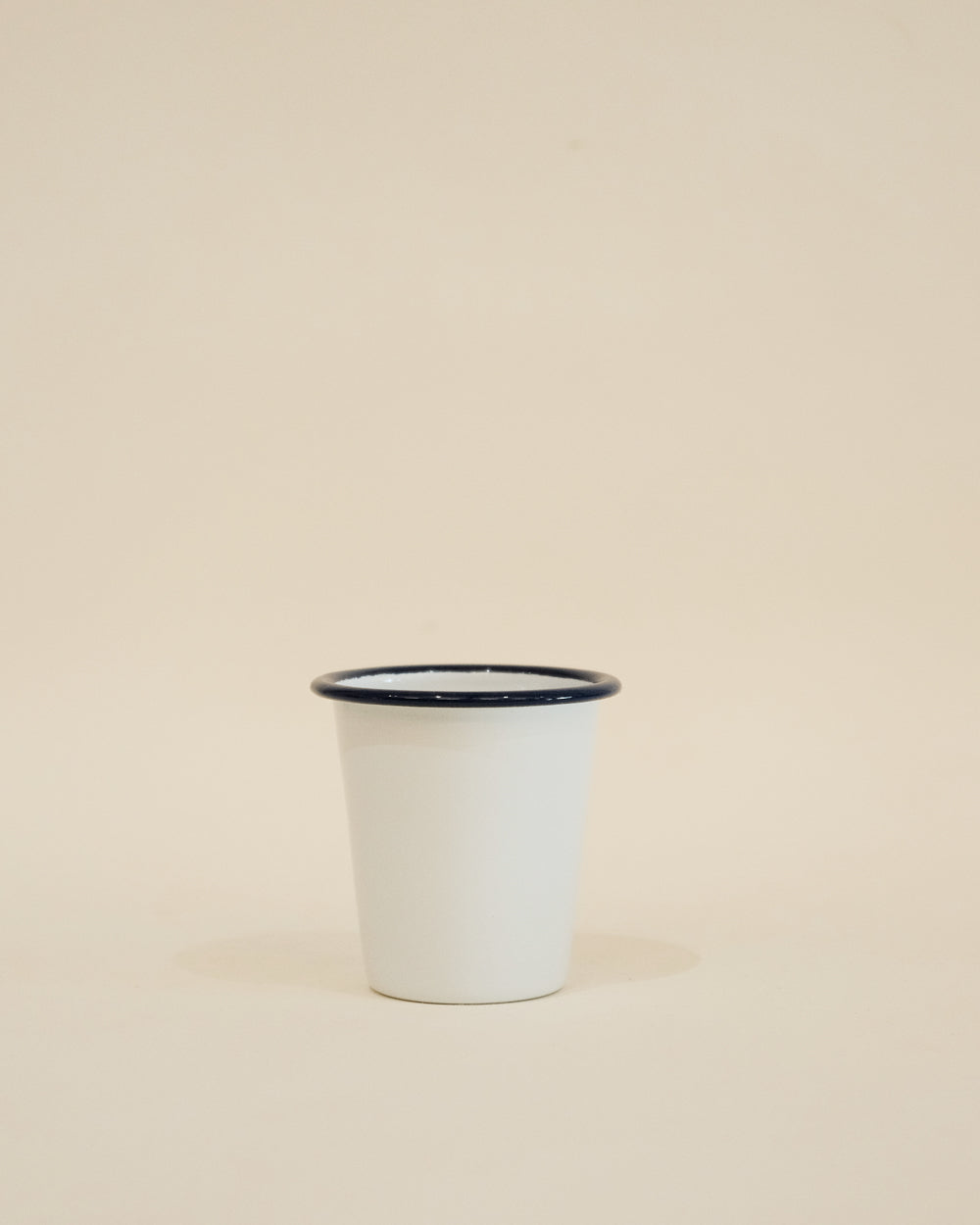 Falcon Enamel Tumbler - White with Blue Rim