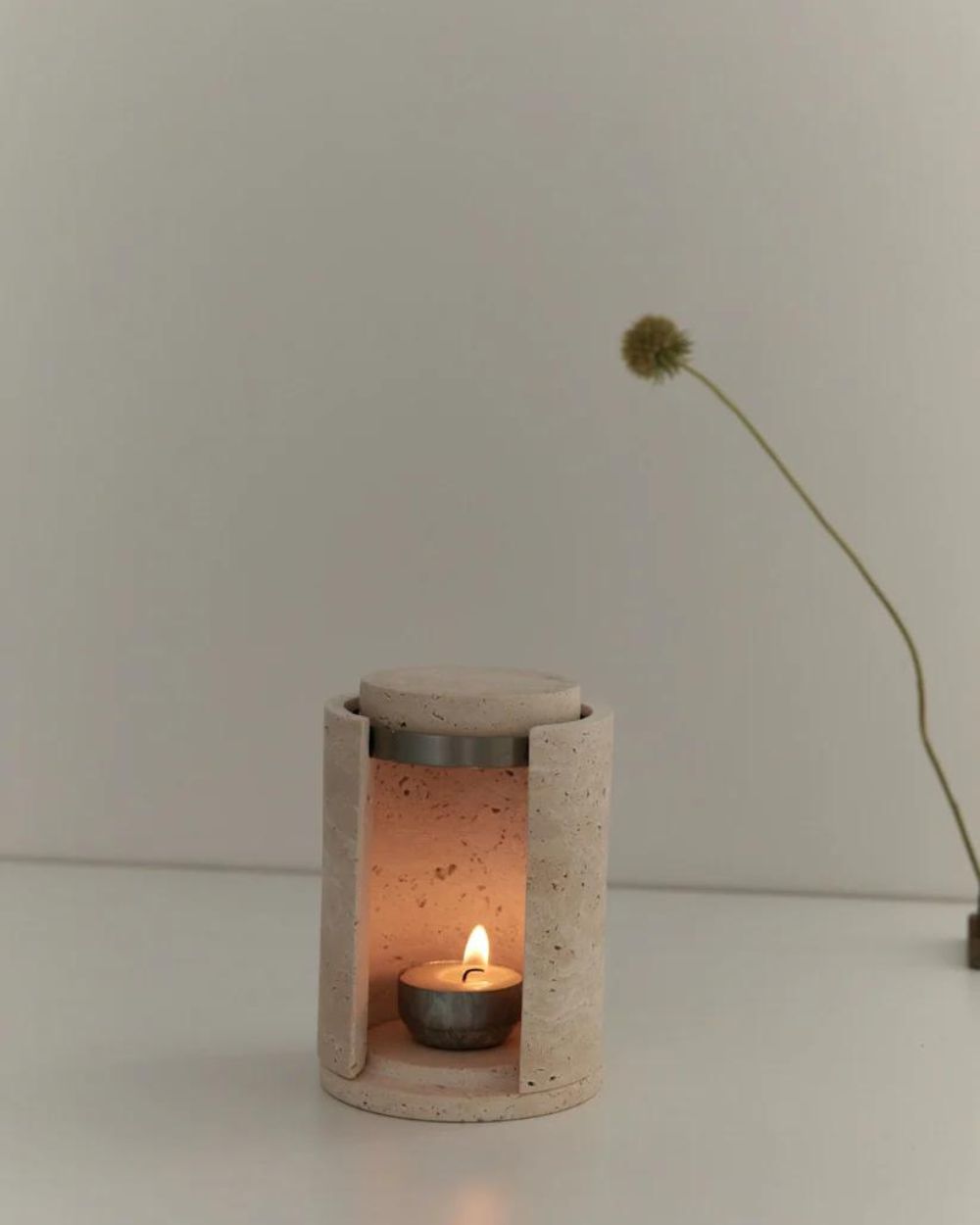 Magma Oil Burner - Travertine