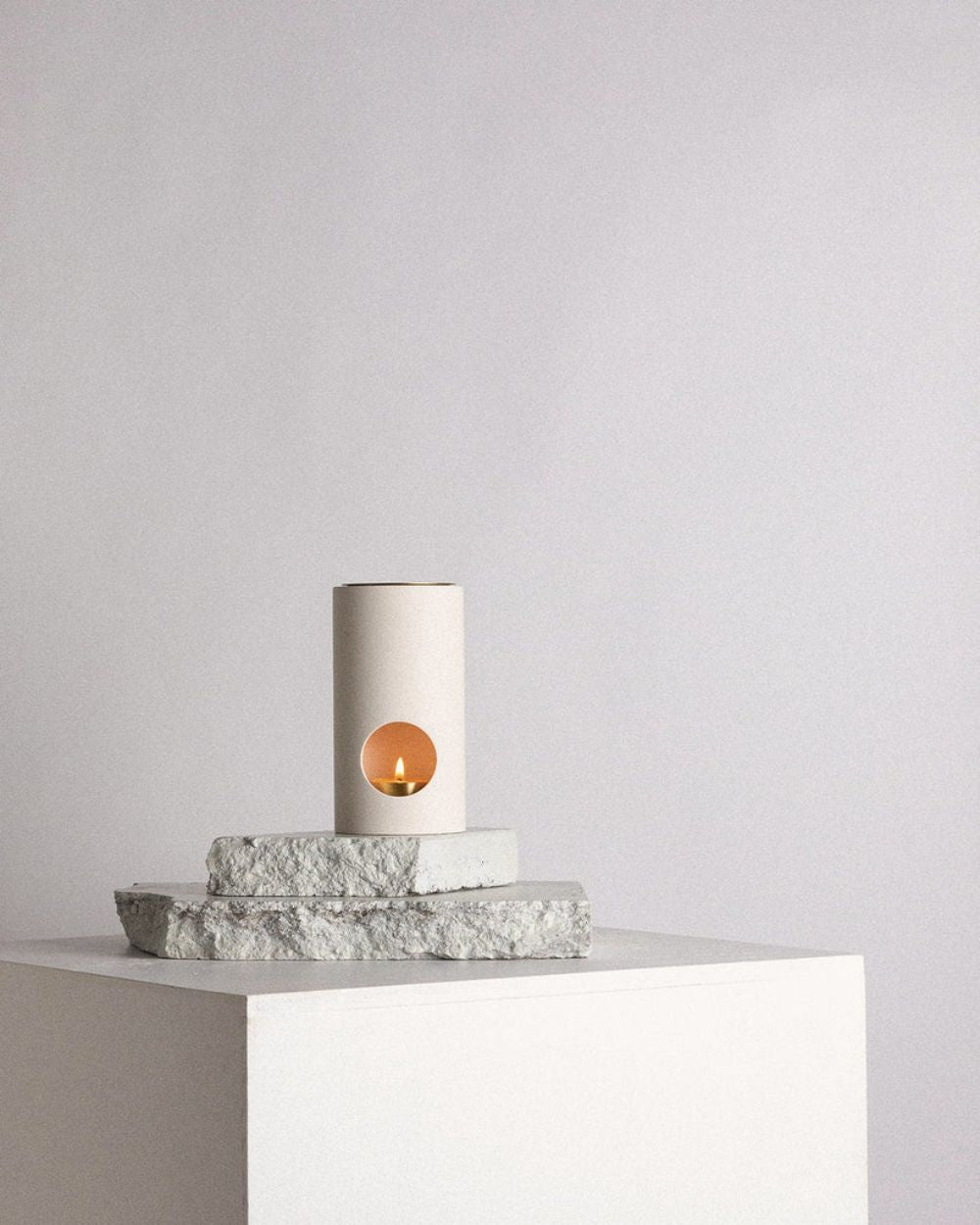 Synergy Oil Burner - White Limestone